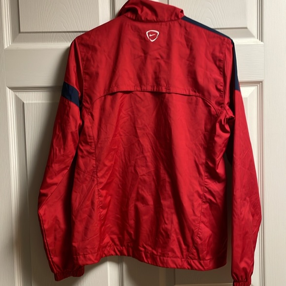 Women Size Small Nike USA Soccer Full Zip Windbreaker Jacket Red - Picture 5 of 5